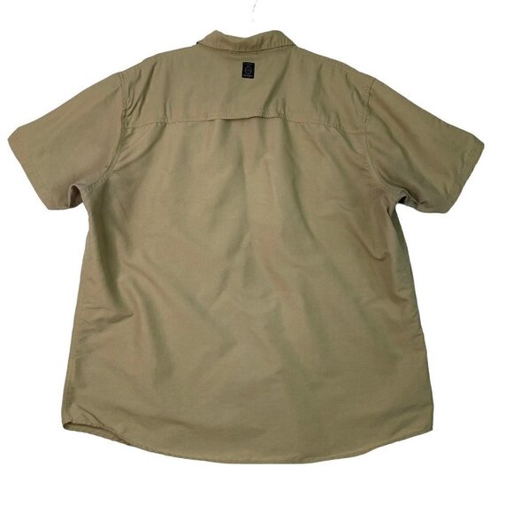 Wrangler All Terrain Gear Men's Size XXL Button Front Fishing Outdoor Shirt Tan - Picture 3 of 4